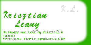 krisztian leany business card